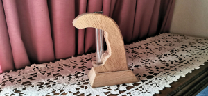 Nussholz Vase mit Reagenzglas