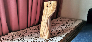 Holunderholz Vase mit Reagenzglas