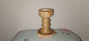 Birkenholz Kerzenhalter mit Sockel