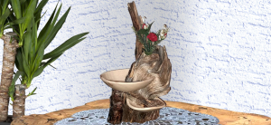 Lärchewurzel ( Vase ) mit Reagenzglas