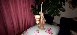 Wurzel mit Teelichthalter